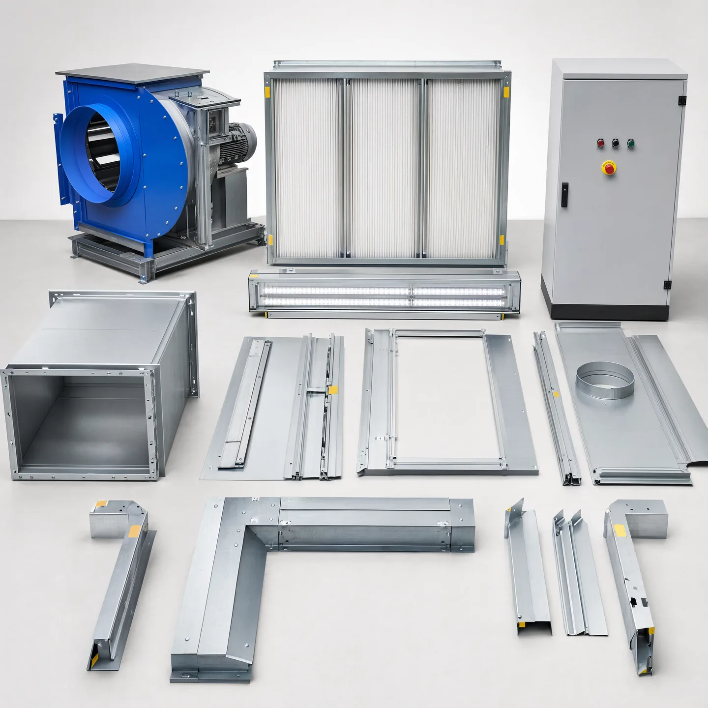Representative selected equipment aligned with structural interfaces