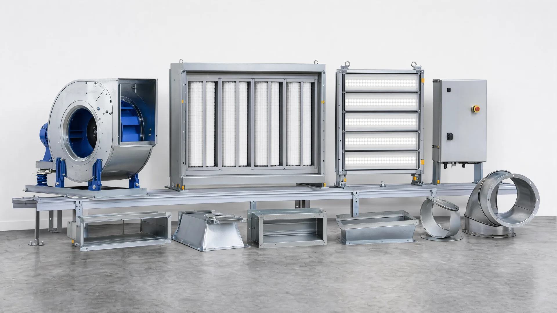 Representative generic fan filtration lighting and control equipment package